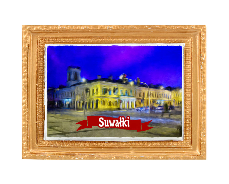 Polyresinowy magnes rama Suwałki