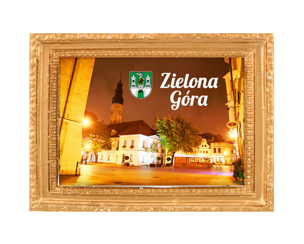 Polyresinowy magnes rama Zielona Góra