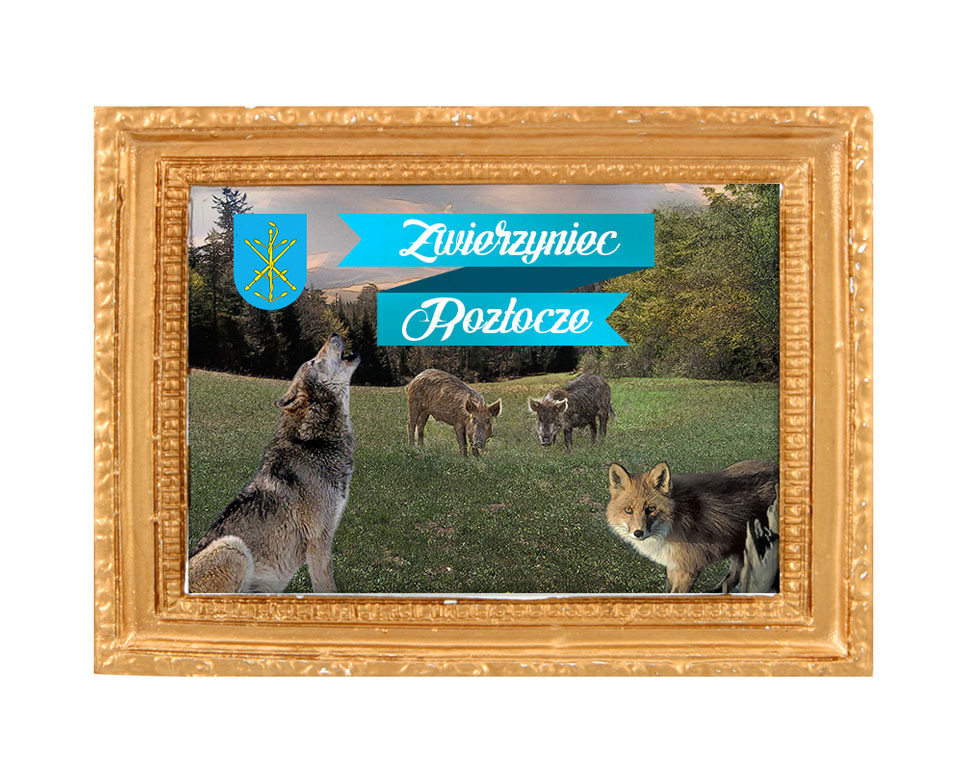Polyresinowy magnes rama Zwierzyniec