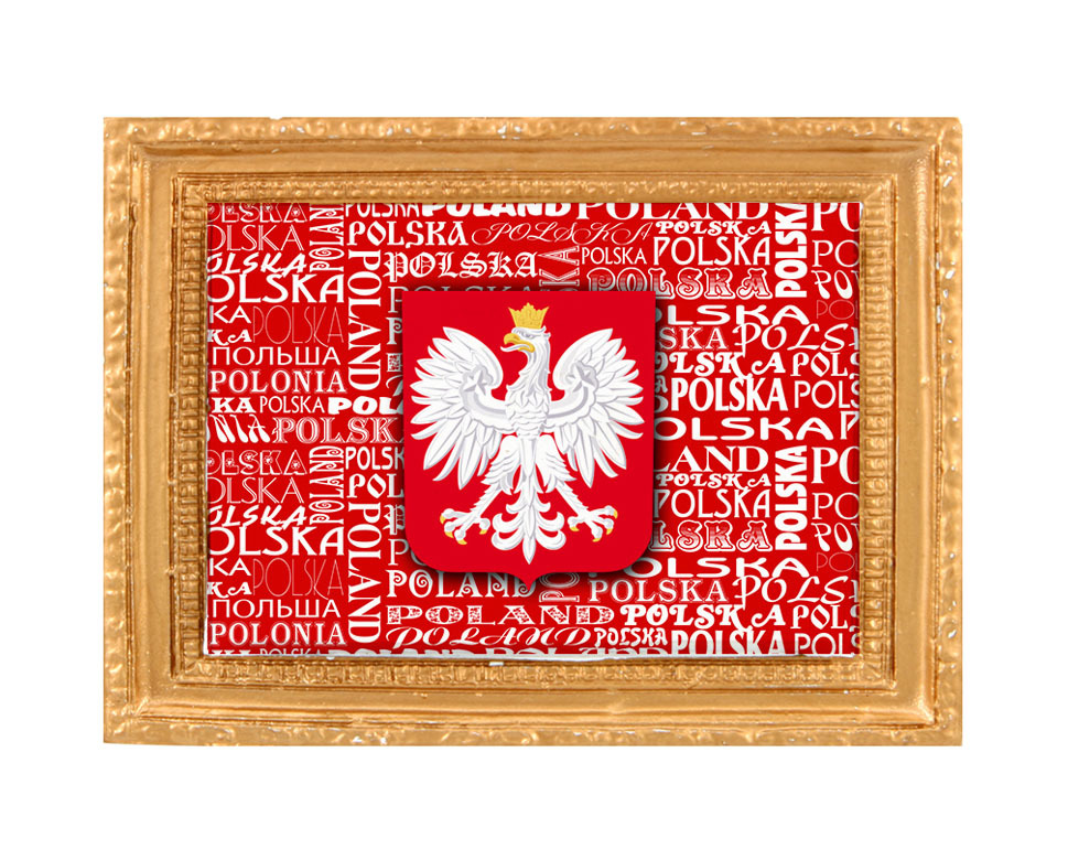 Polyresinowy magnes rama Polska