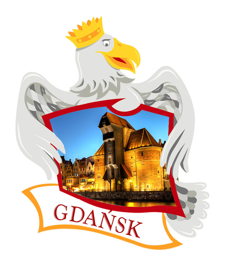 Polyresinowy magnes Orzeł Gdańsk