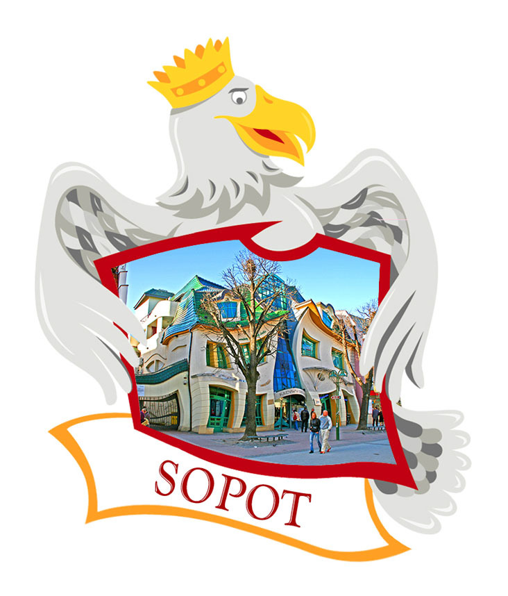 Polyresinowy magnes Orzeł Sopot