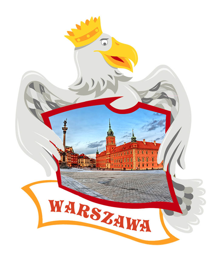 Polyresinowy magnes Orzeł Warszawa