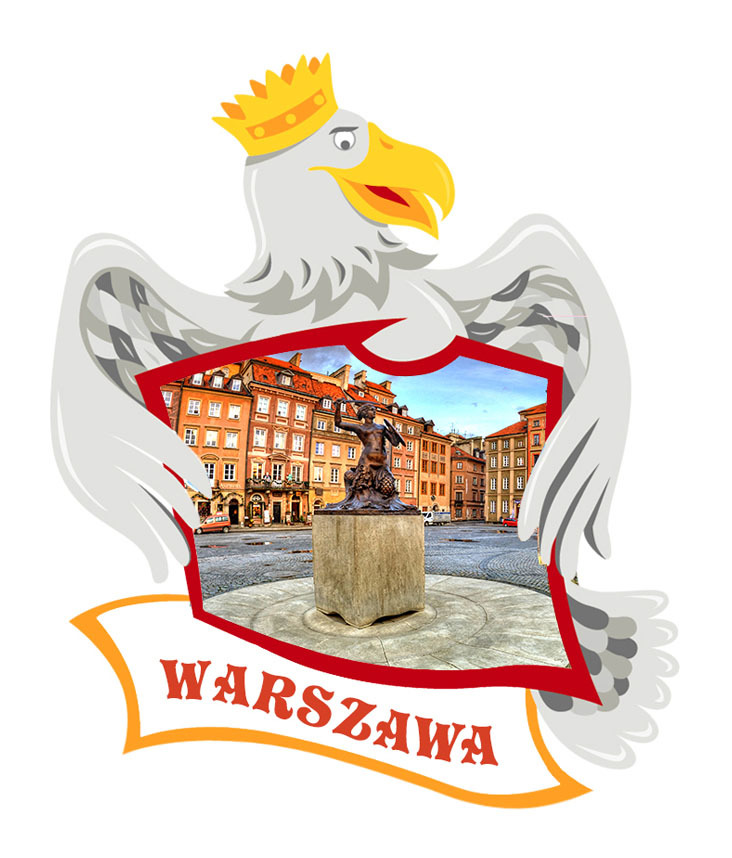 Polyresinowy magnes Orzeł Warszawa