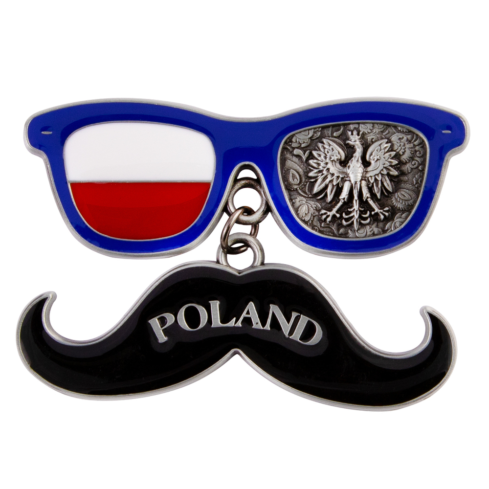 Magnes metalowy okulary Polska