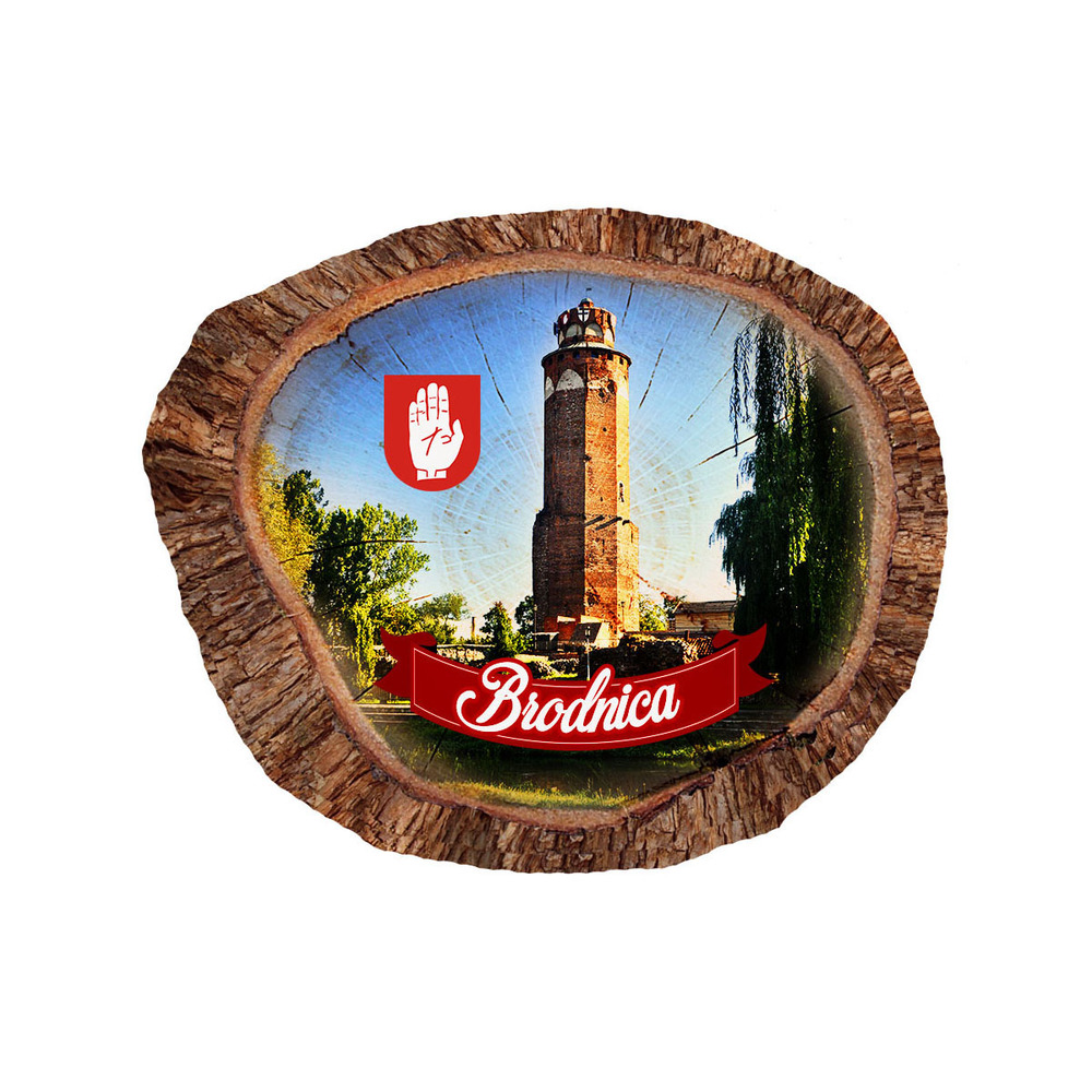 Magnes polyresinowy pieniek owal Brodnica