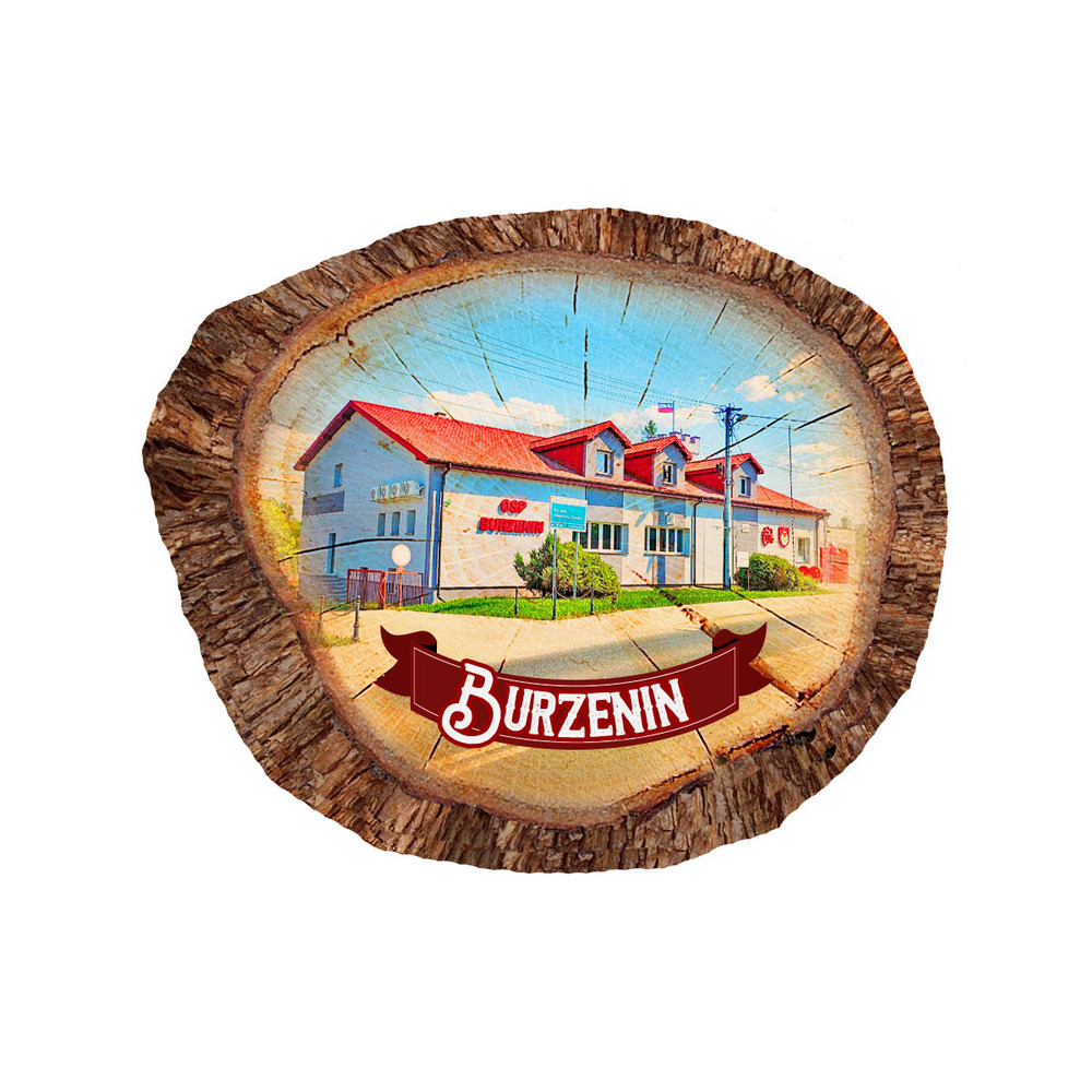 Magnes polyresinowy pieniek owal Burzenin