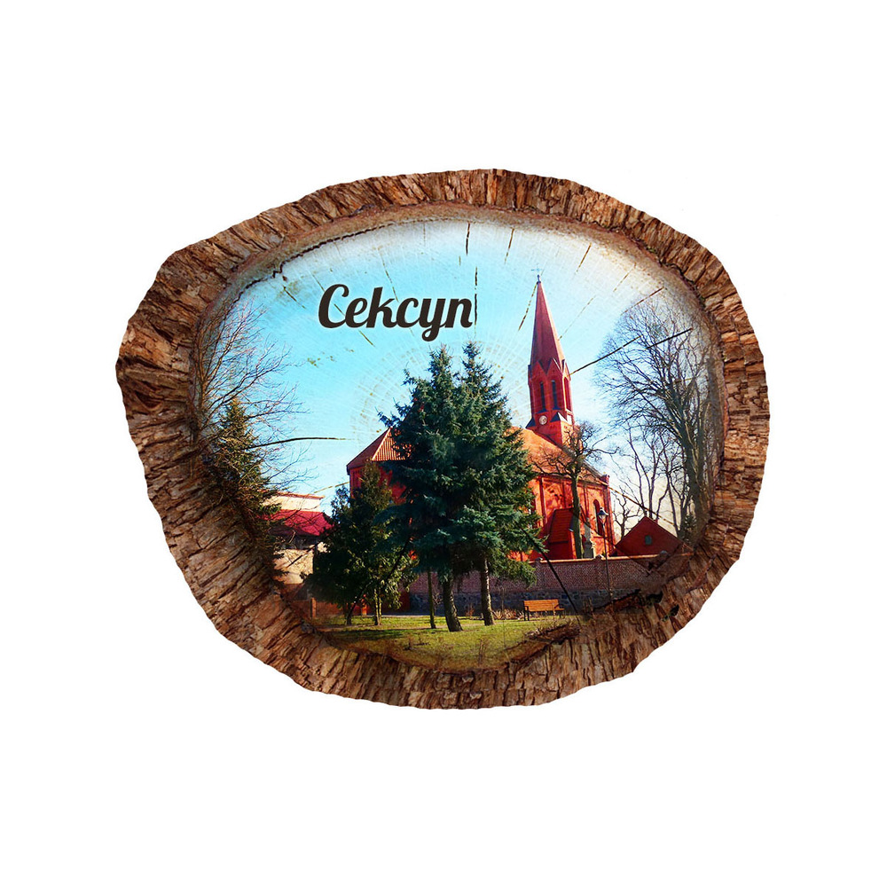 Magnes polyresinowy pieniek owal Cekcyn