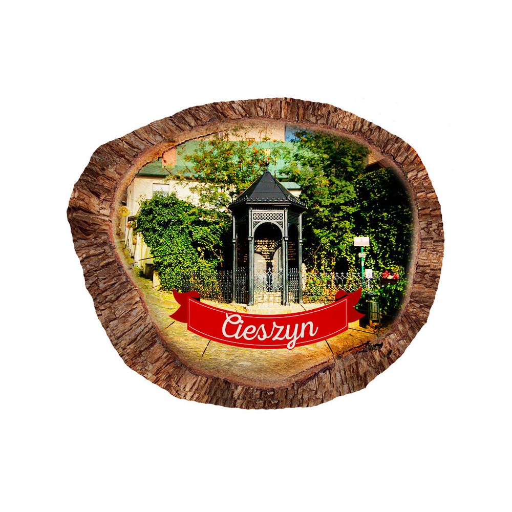 Magnes polyresinowy pieniek owal Cieszyn