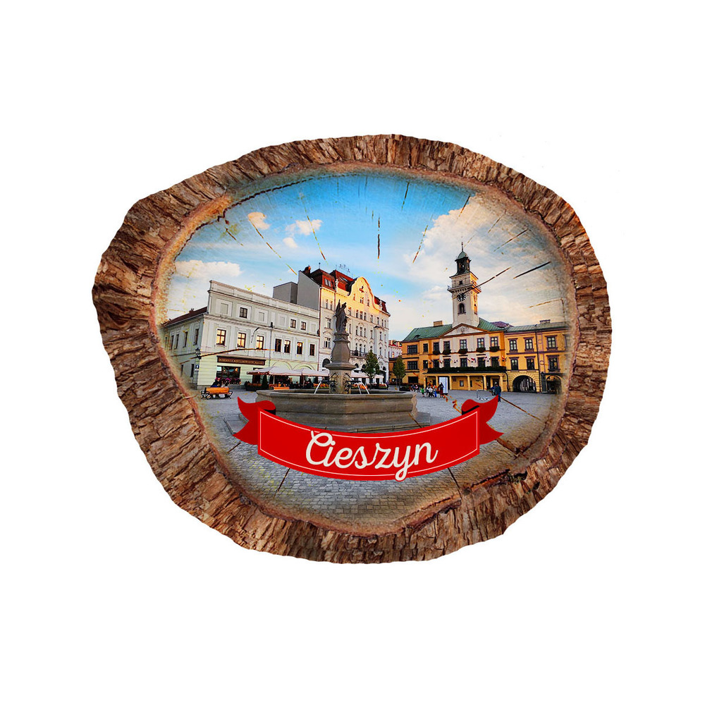 Magnes polyresinowy pieniek owal Cieszyn