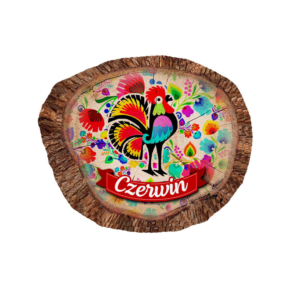 Magnes polyresinowy pieniek owal Czerwin