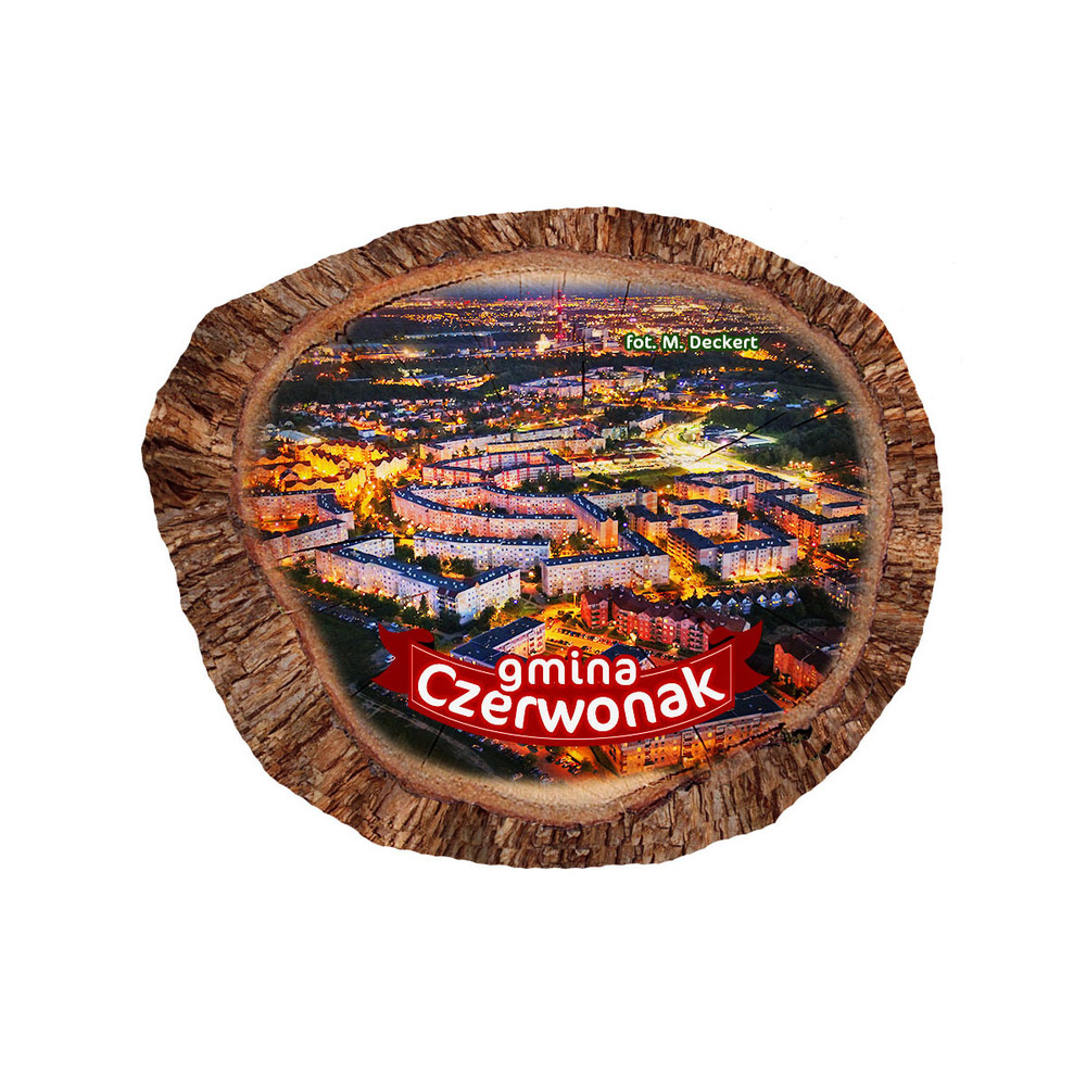 Magnes polyresinowy pieniek owal Czerwonak