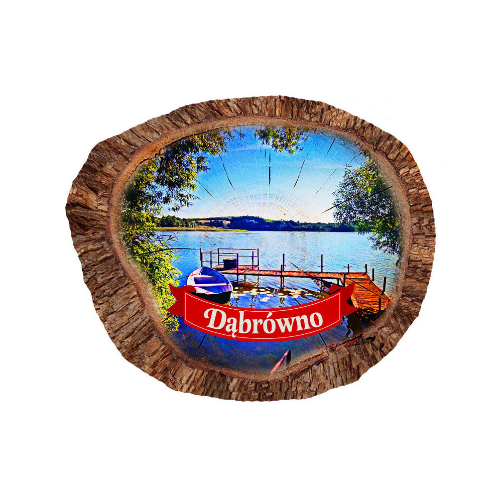 Magnes polyresinowy pieniek owal Dąbrówno