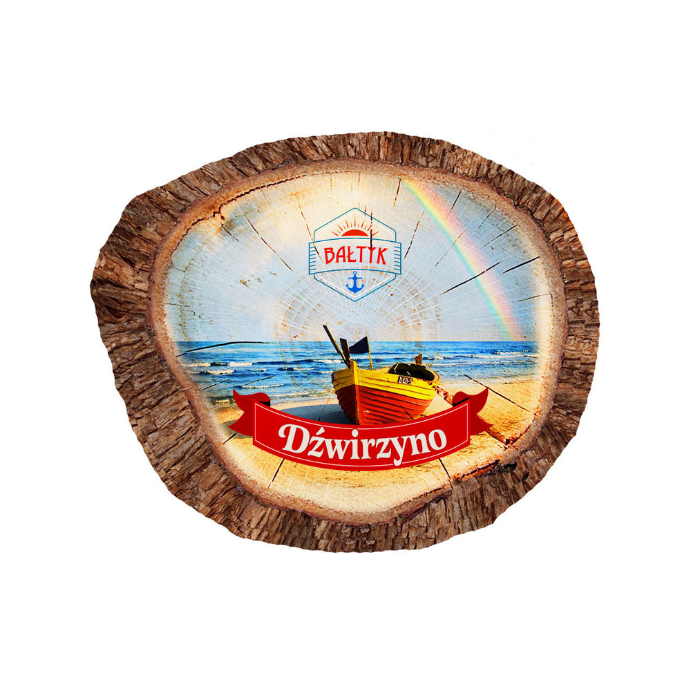 Magnes polyresinowy pieniek owal Dźwirzyno
