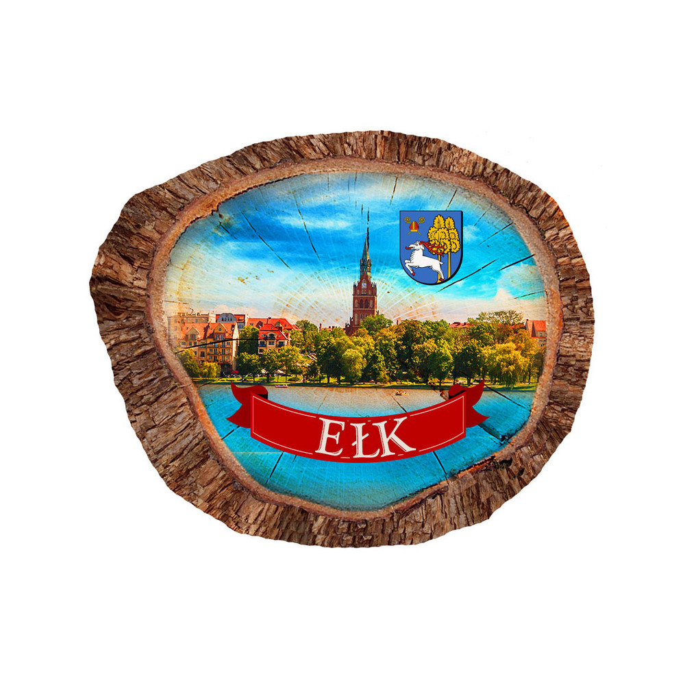 Magnes polyresinowy pieniek owal Ełk