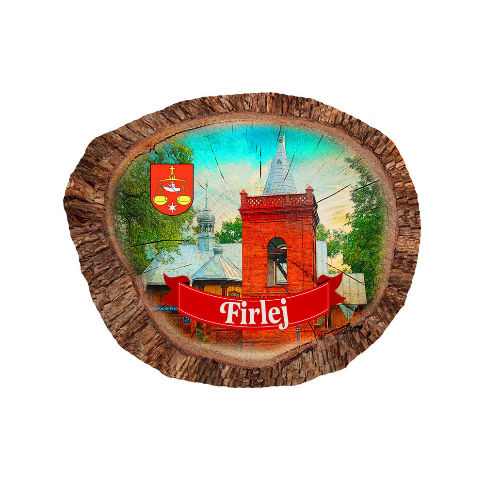 Magnes polyresinowy pieniek owal Firlej
