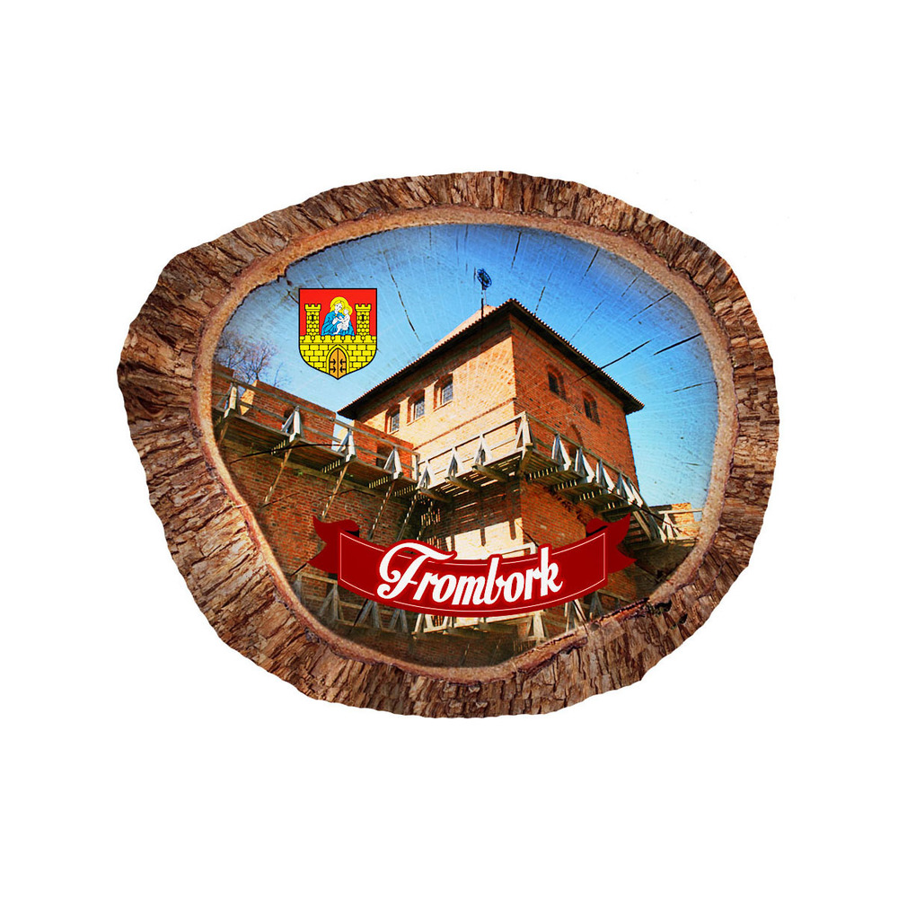 Magnes polyresinowy pieniek owal Frombork