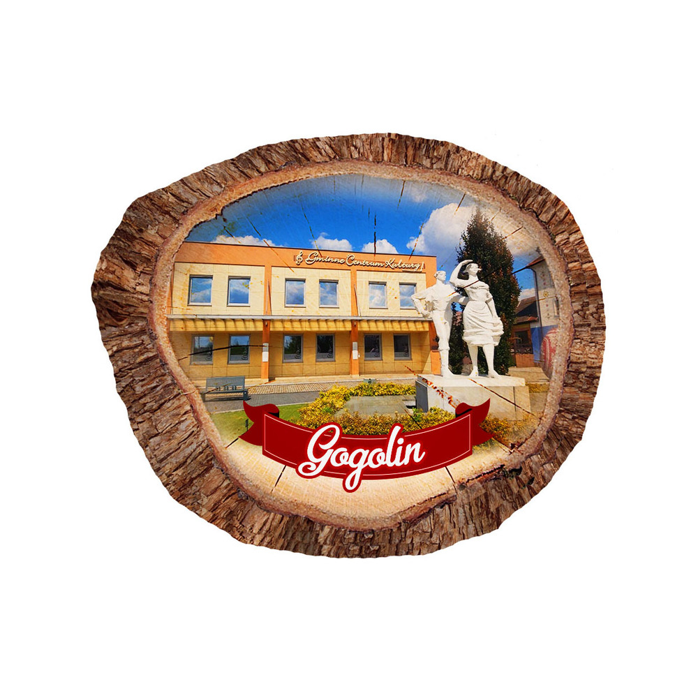 Magnes polyresinowy pieniek owal Gogolin