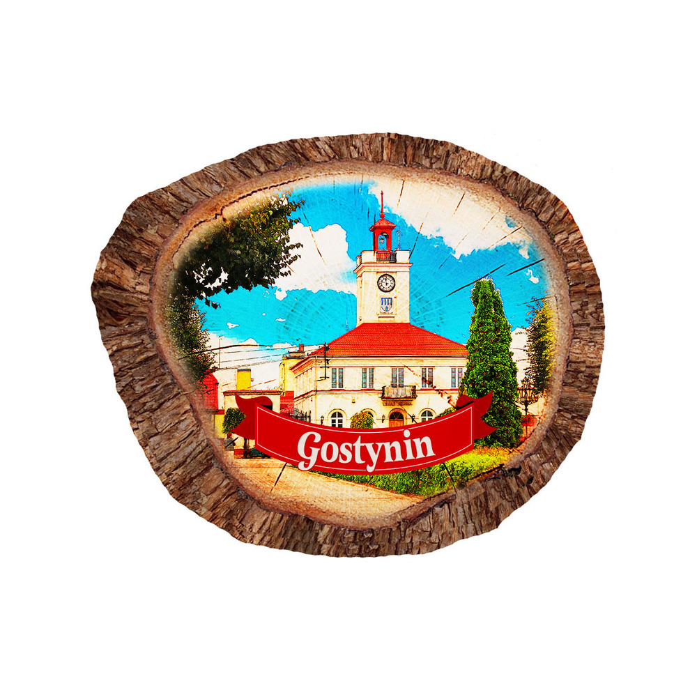 Magnes polyresinowy pieniek owal Gostynin