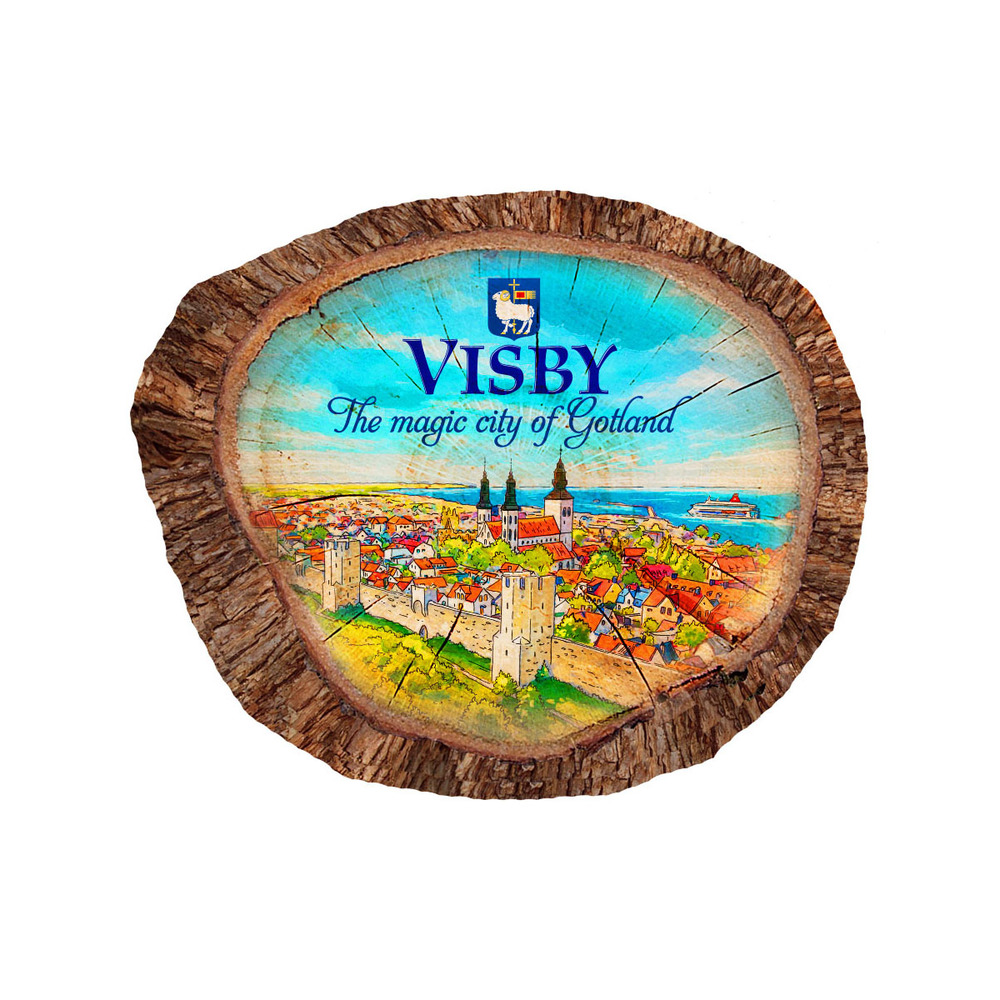 Magnes polyresinowy pieniek owal Gotland