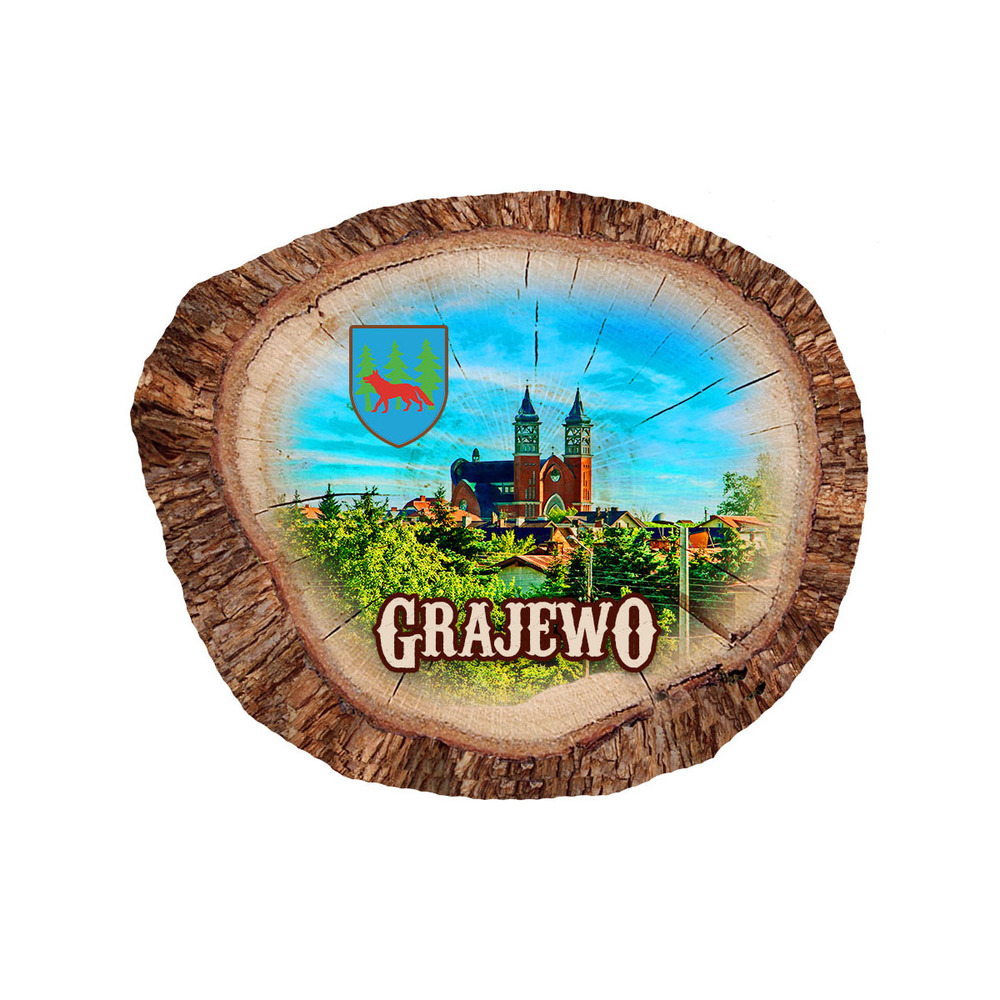 Magnes polyresinowy pieniek owal Grajewo