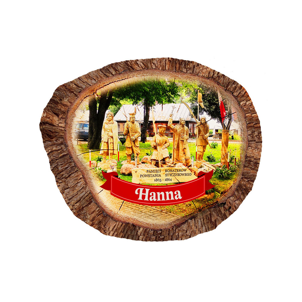 Magnes polyresinowy pieniek owal Hanna