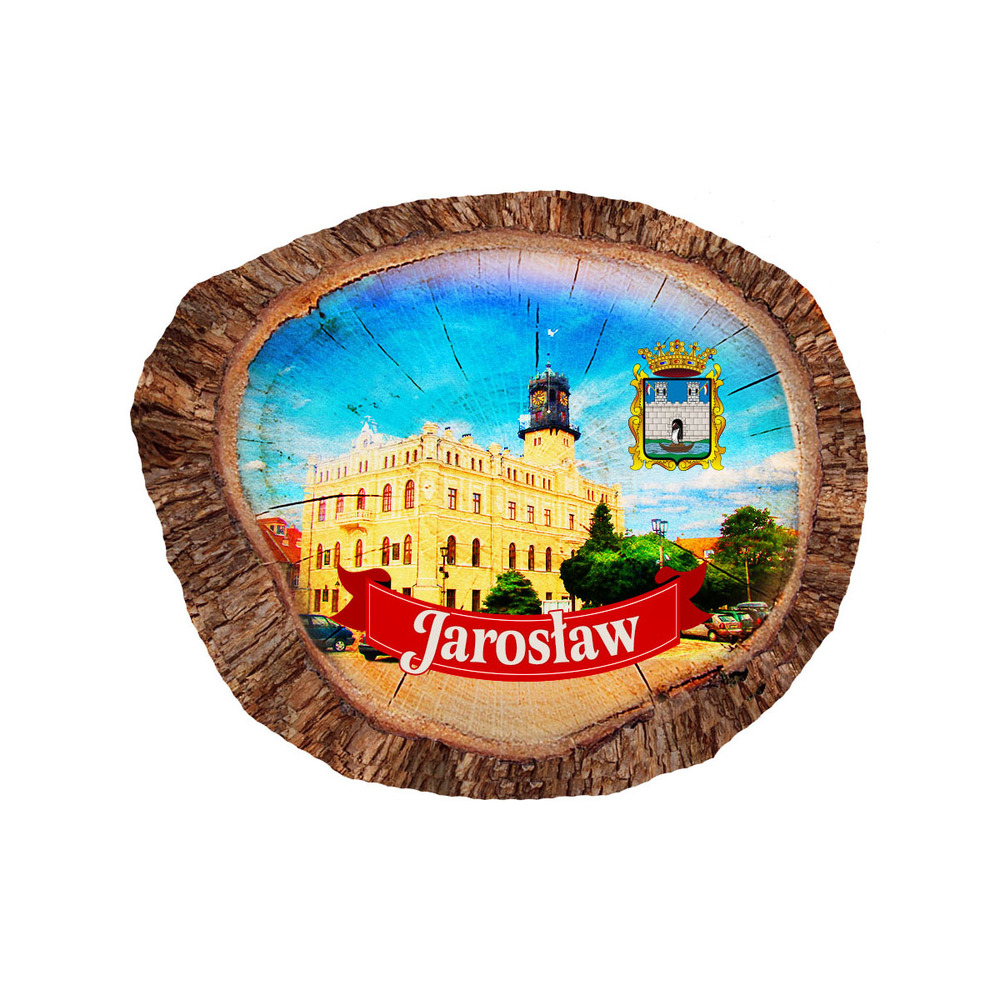Magnes polyresinowy pieniek owal Jarosław