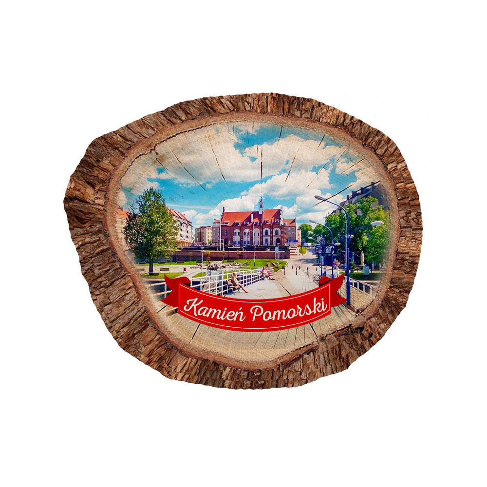 Magnes polyresinowy pieniek owal Kamień Pomorski
