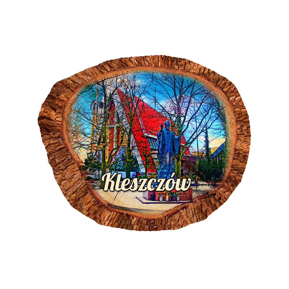 Magnes polyresinowy pieniek owal Kleszczów