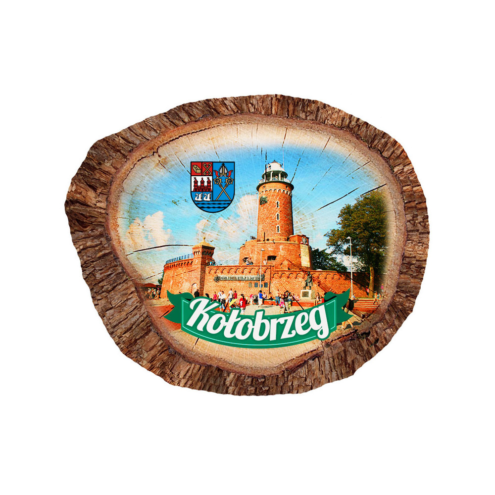 Magnes polyresinowy pieniek owal Kołobrzeg