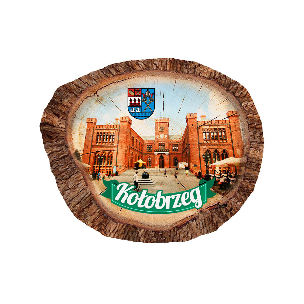 Magnes polyresinowy pieniek owal Kołobrzeg