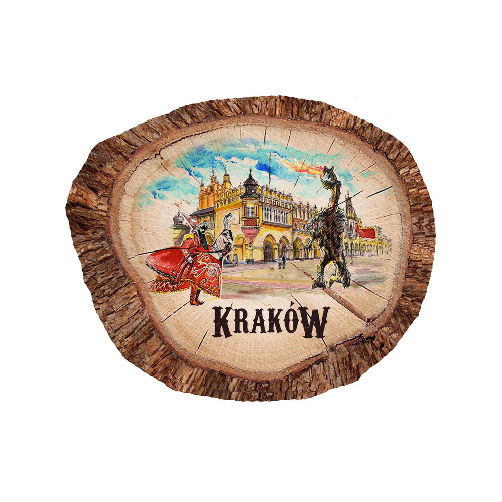 Magnes polyresinowy pieniek owal Kraków