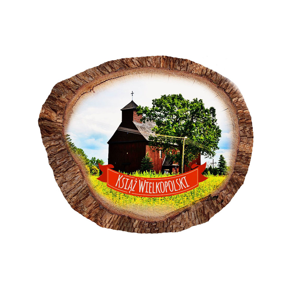 Magnes polyresinowy pieniek owal Książ Wielkopolski