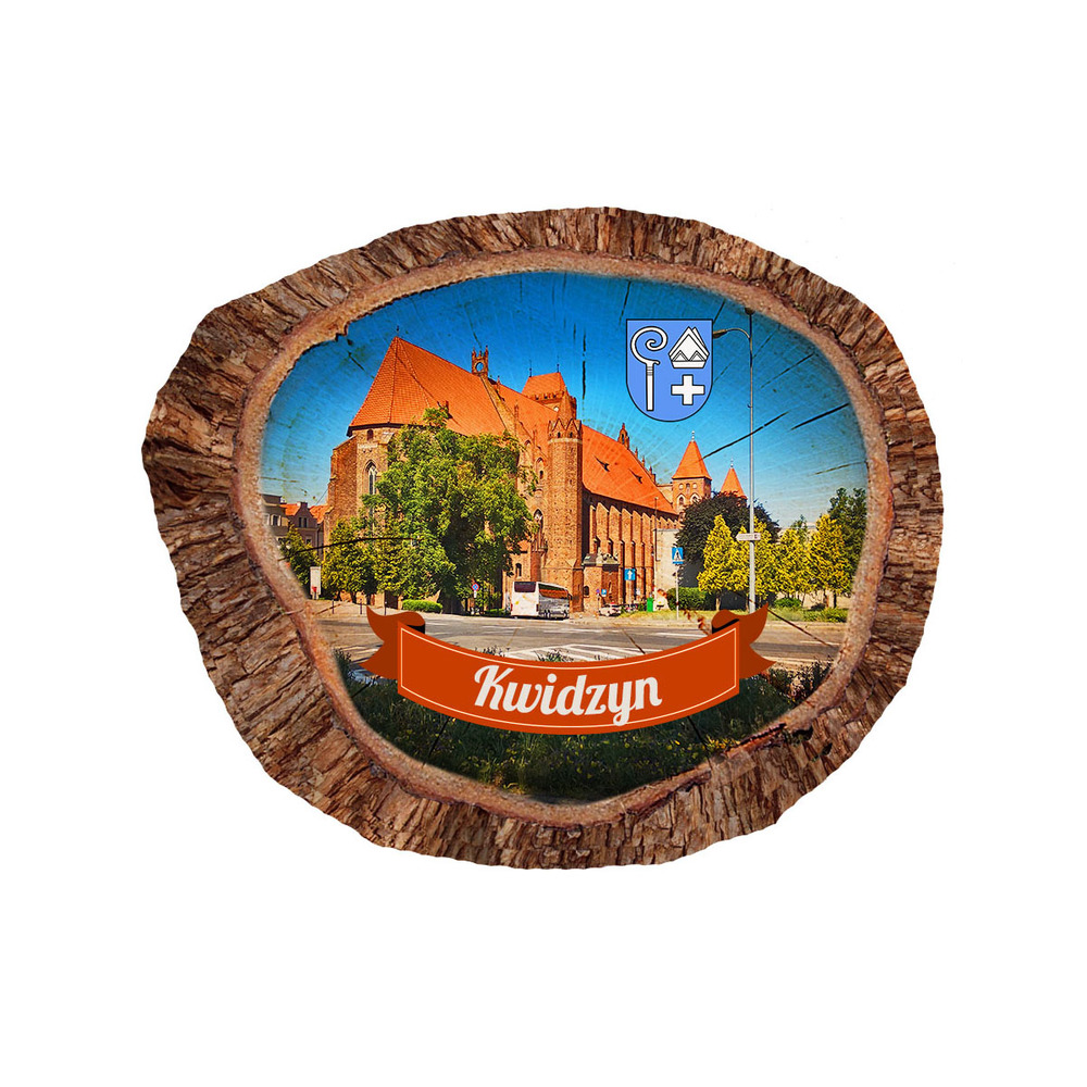 Magnes polyresinowy pieniek owal Kwidzyn