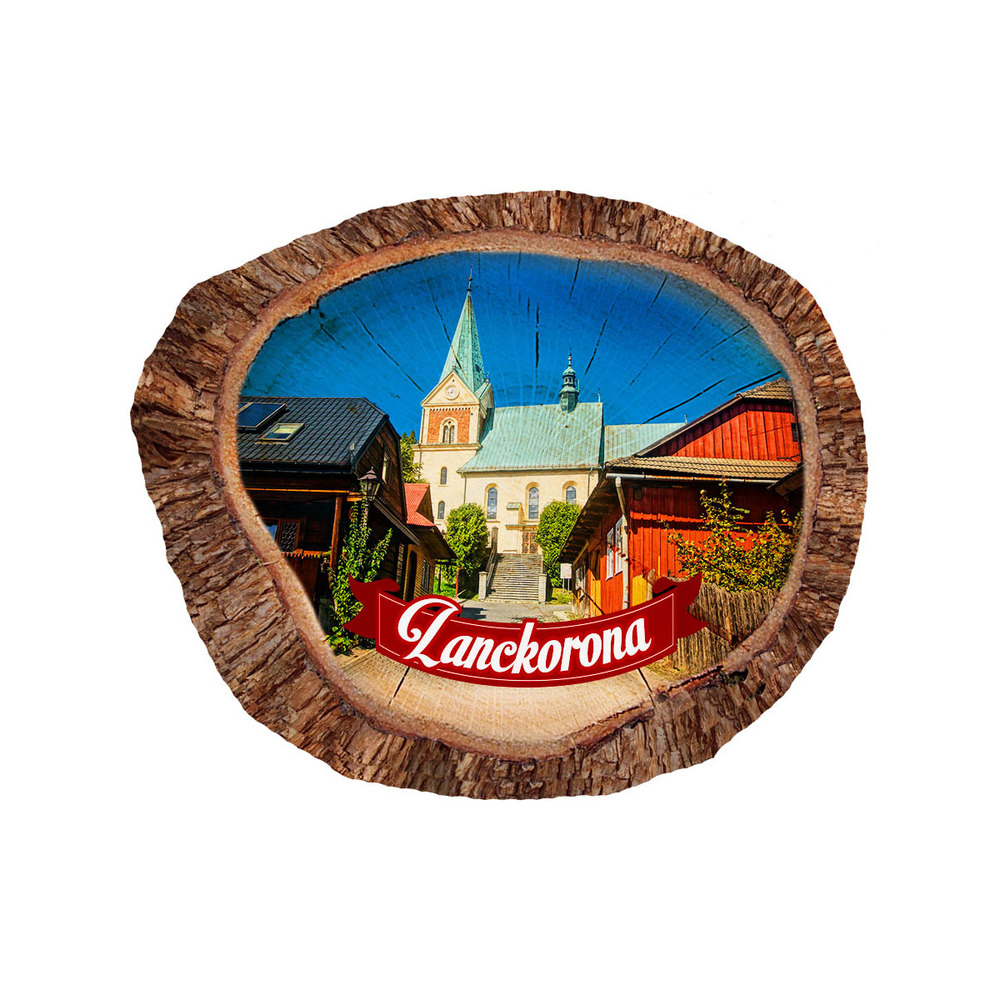 Magnes polyresinowy pieniek owal Lanckorona