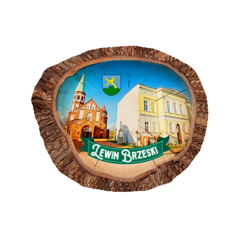Magnes polyresinowy pieniek owal Lewin Brzeski
