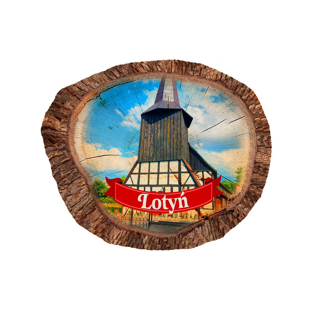 Magnes polyresinowy pieniek owal Lotyń
