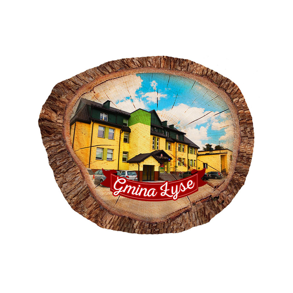 Magnes polyresinowy pieniek owal Łyse