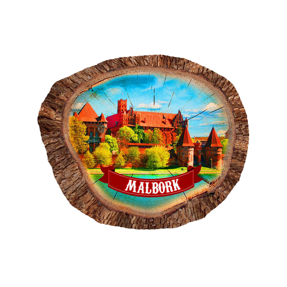 Magnes polyresinowy pieniek owal Malbork