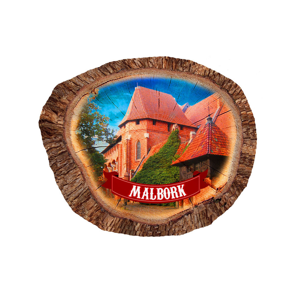 Magnes polyresinowy pieniek owal Malbork