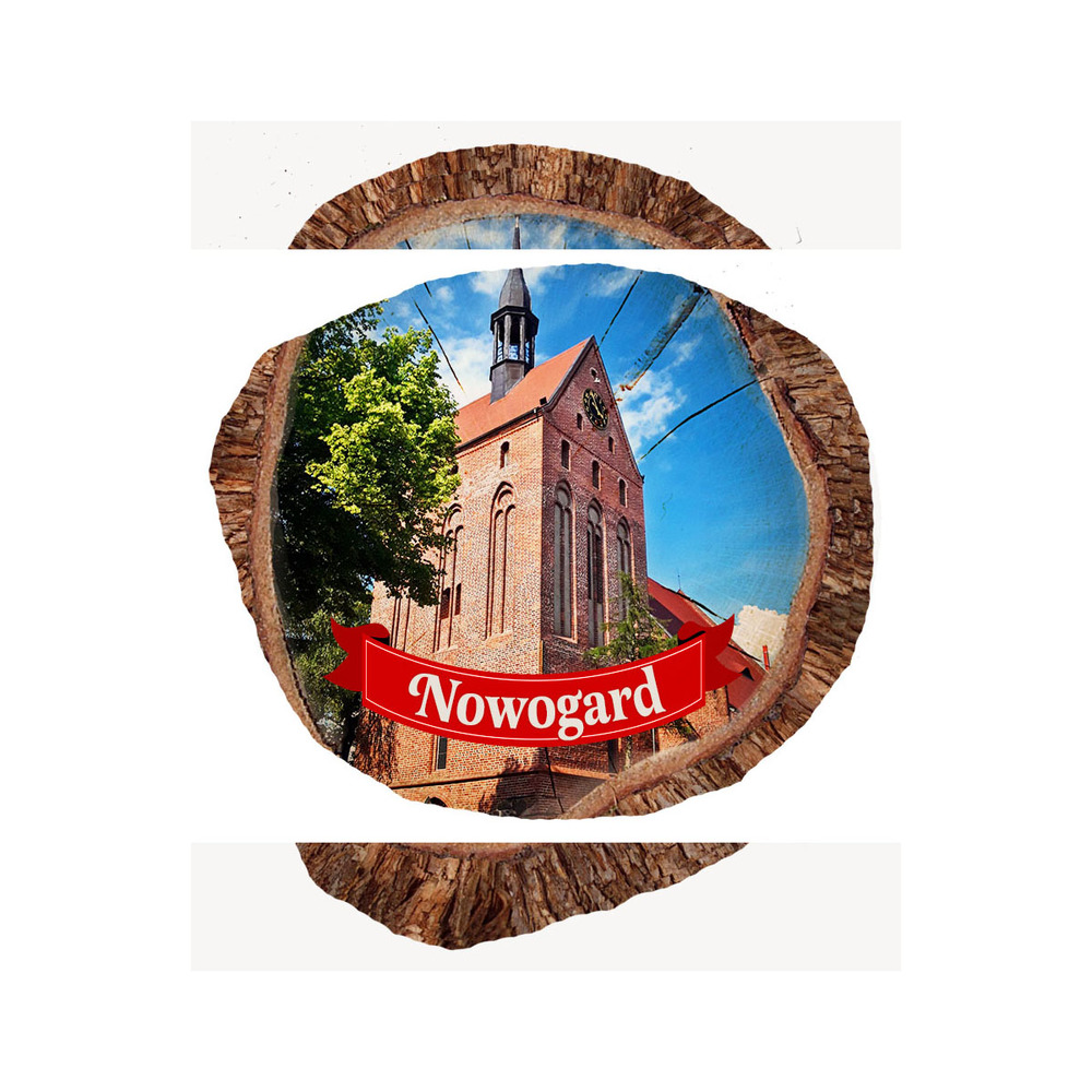 Magnes polyresinowy pieniek owal Nowogard