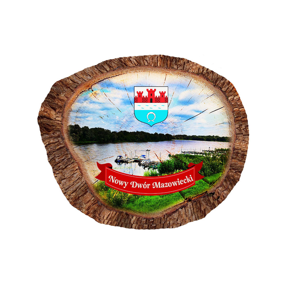 Magnes polyresinowy pieniek owal Nowy Dwór Mazowiecki