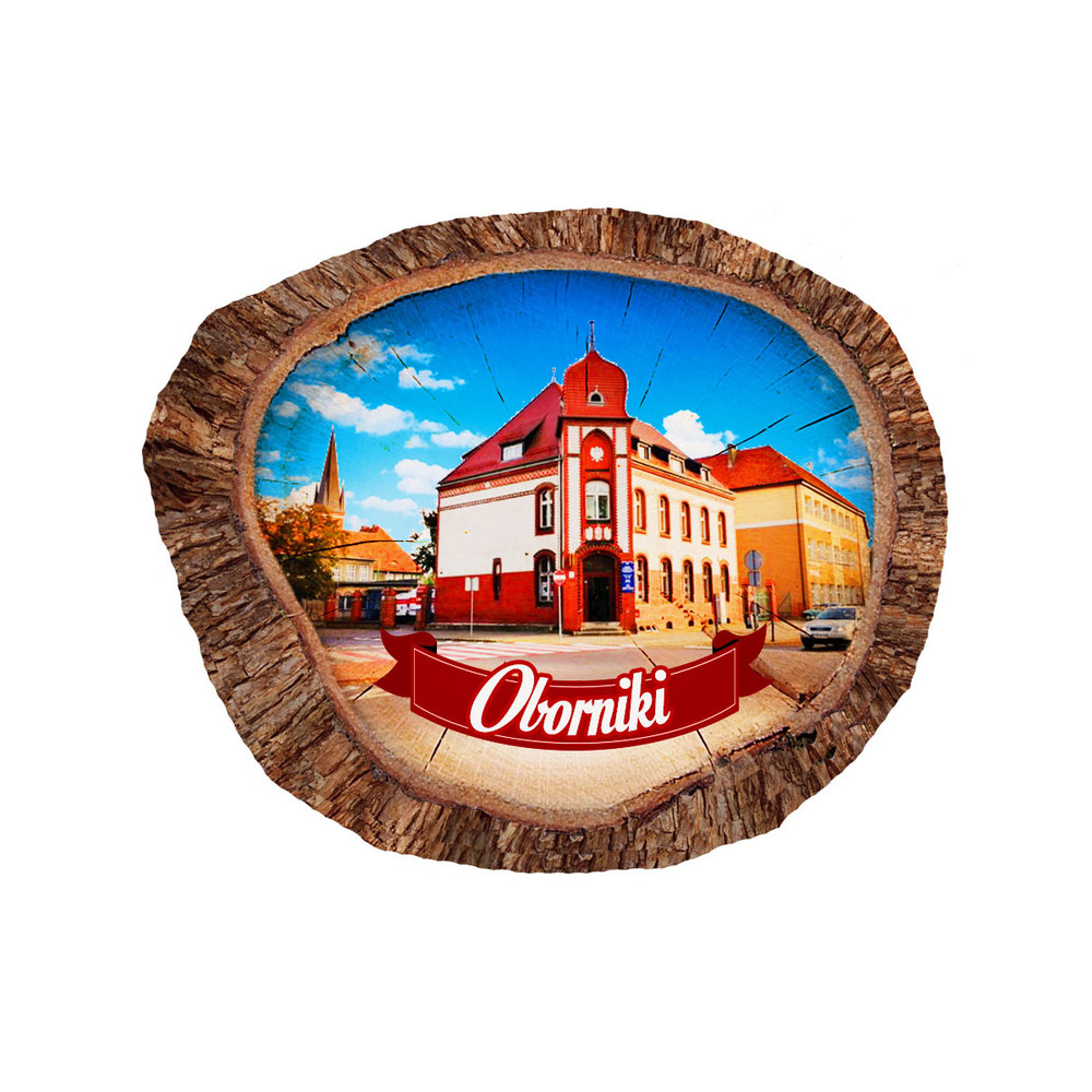 Magnes polyresinowy pieniek owal Oborniki