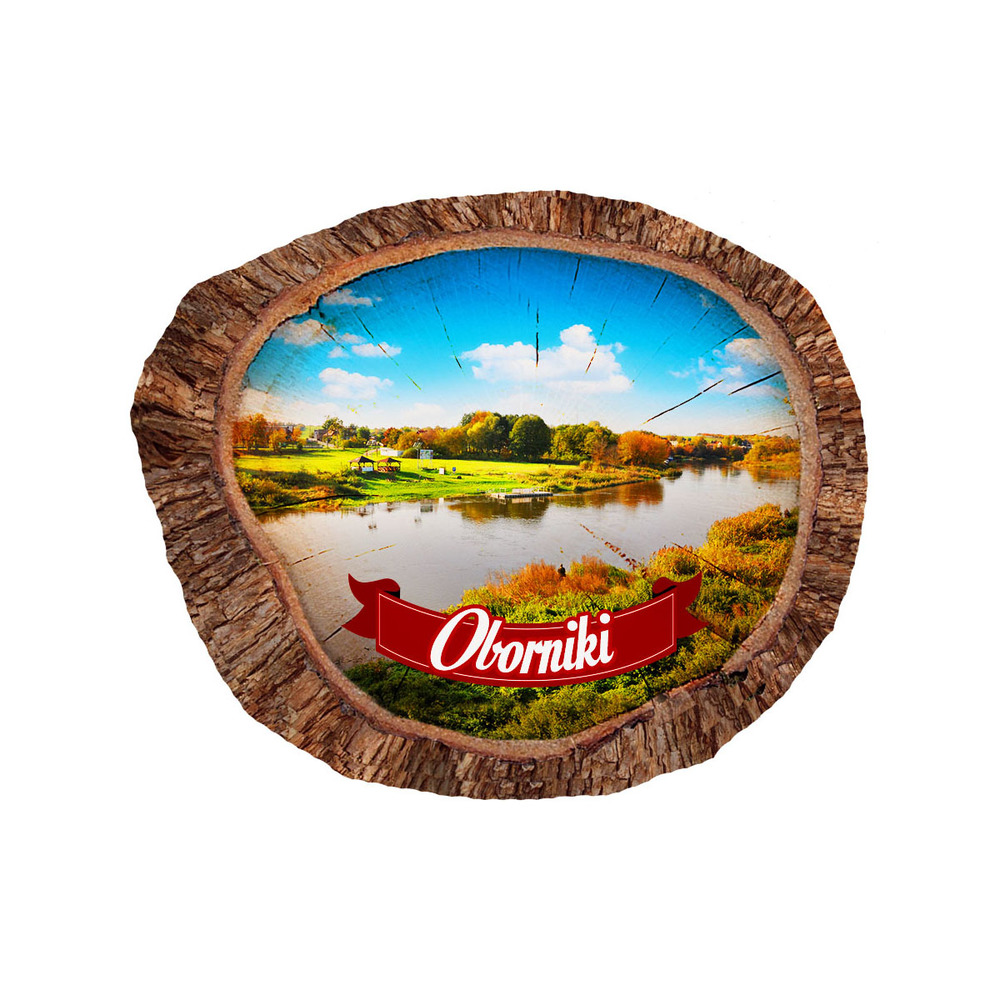 Magnes polyresinowy pieniek owal Oborniki