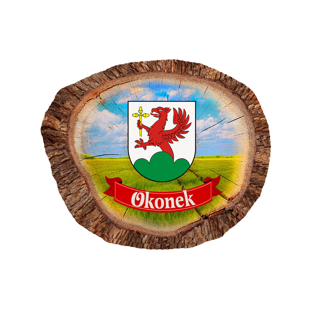 Magnes polyresinowy pieniek owal Okonek