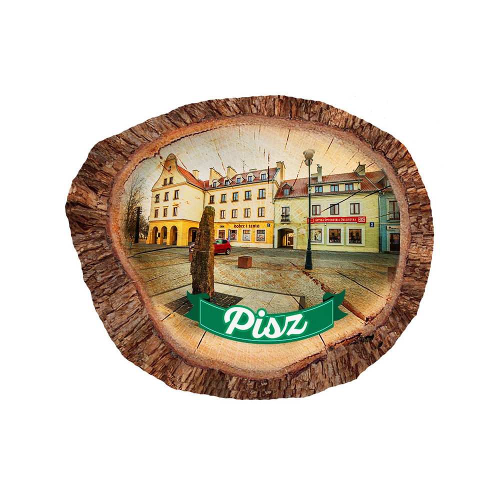 Magnes polyresinowy pieniek owal Pisz