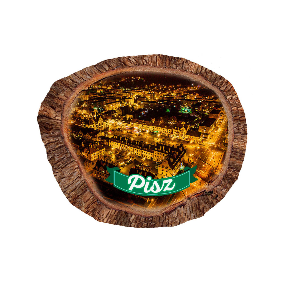 Magnes polyresinowy pieniek owal Pisz