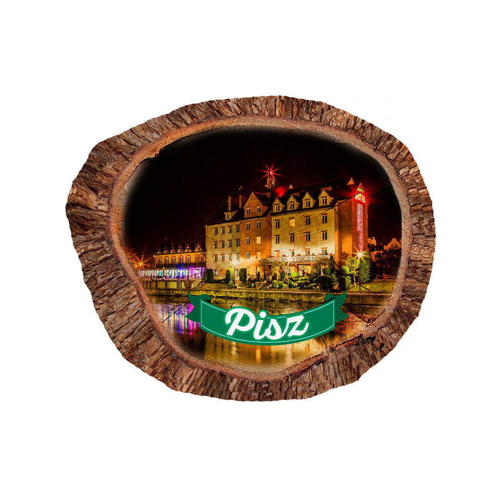 Magnes polyresinowy pieniek owal Pisz