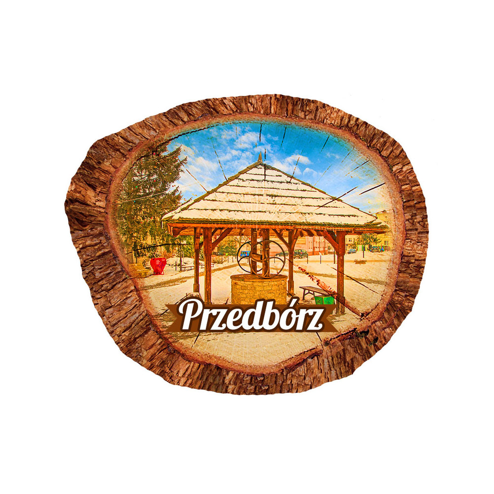 Magnes polyresinowy pieniek owal Przedbórz