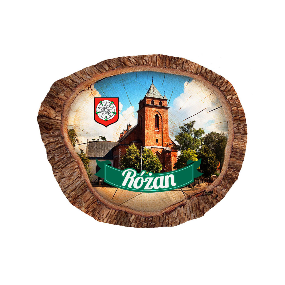 Magnes polyresinowy pieniek owal Różan